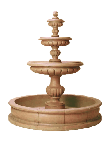 Parigi Pond Outdoor Cast Stone Garden Fountain Fountain Tuscan